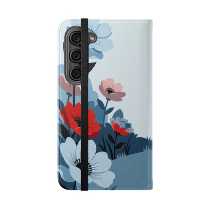 🌺🐕 The Lady Of The Flower Walk Flip Case – Art Deco Garden Stroll