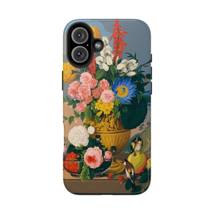 🌺🐦 The Garden Of Golden Birds Phone Case – Art Deco Floral Elegance