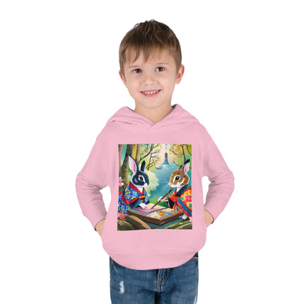 Fairy Animals Writing Wishes Toddler Pullover Fleece Hoodie