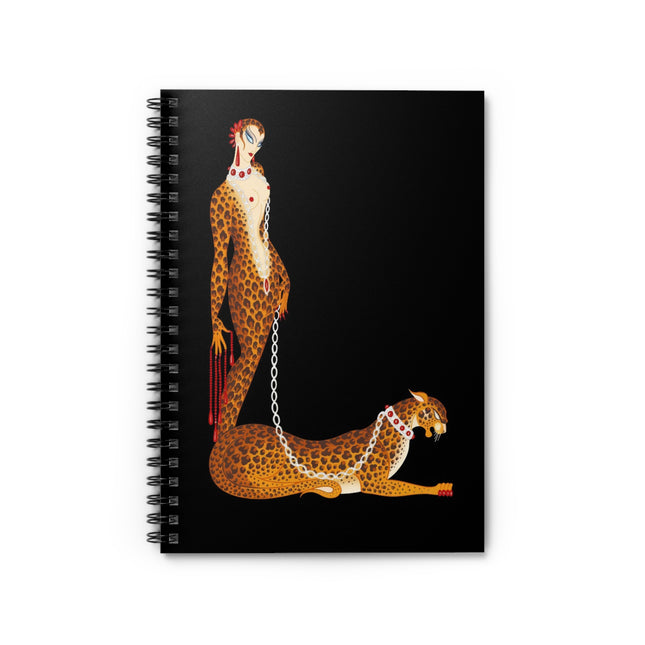 Leopard Queen Spiral Notebook – Art Deco Glamour & Wild Elegance