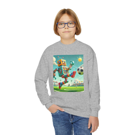 Kickoff Bot! Youth Crewneck Sweatshirt – Action, Energy & Game-Day Fun
