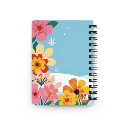 🎀❄️ The Lady Of The Christmas Ribbon Garden Spiral Notebook – Art Deco Holiday Fantasy