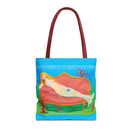 A Mermaid's Peaceful Refuge Tote Bag (AOP)