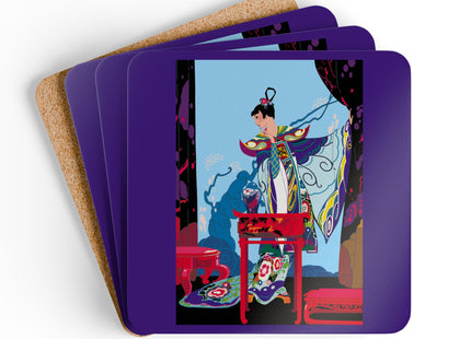 A Visual Journey by Umberto Brunelleschi Corkwood Coaster Set