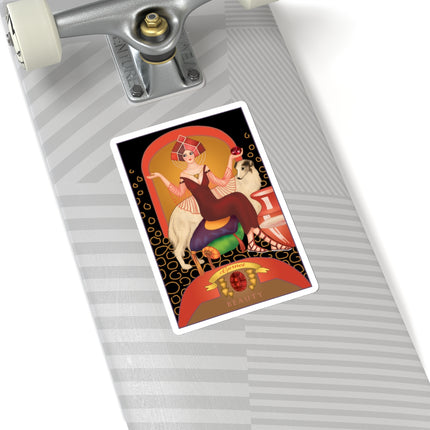 January & Garnet (from the Gem Series) by Sofia Chiostri Kiss-Cut Stickers (4 Sizes)