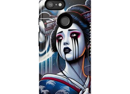 Geisha’s Black Ink Tears Phone Cases