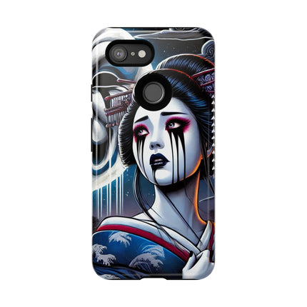 Geisha’s Black Ink Tears Phone Cases