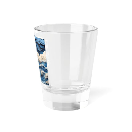 Dramatic Ocean with Crashing Waves Shot Glass, 1.5oz