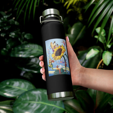 Sunflower Fairies by Margaret Tarrant Copper Vacuum Insulated Bottle, 22 oz
