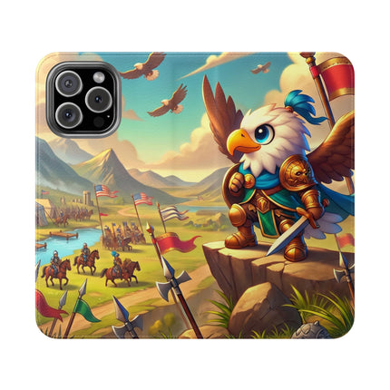 🦅⚔️ Watchful Guardian Flip Case – Courage, Leadership & Noble Adventure