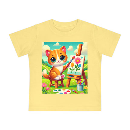 Kitten’s Creative Day Baby T-Shirt – A Little Artist at Play