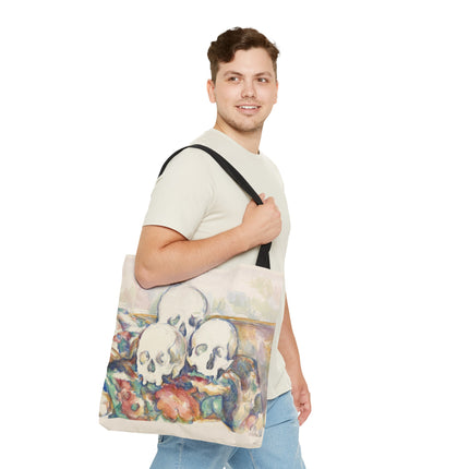The Three Skulls by Paul Cézanne Tote Bag (AOP)