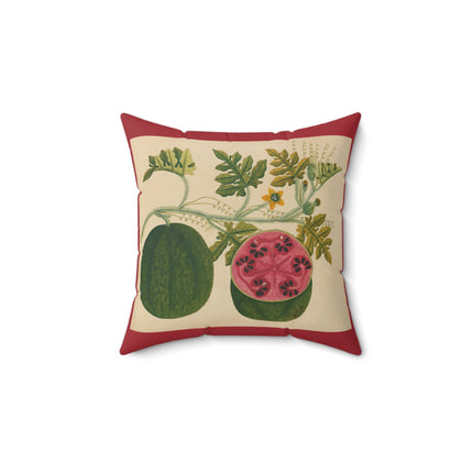 Album of watercolors of Asian fruits and flowers Pl.29 by Anonymous Spun Polyester Square Pillow
