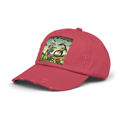 The Dragon Fairy’s Stride Unisex Distressed Cap