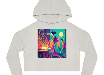 Dance of the Skeleton Ballerinas Women’s Cropped Hooded Sweatshirt
