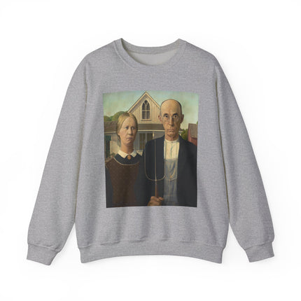 American Gothic by Grant Wood Heavy Blend™ Crewneck Sweatshirt