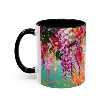 Golden Wisteria Elegance Colorful Mugs (11oz, 15oz)