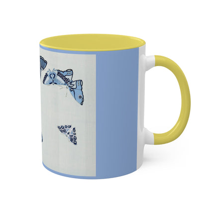 One Thousand Butterflies by Kamisaka Sekka Colorful Mugs, 11oz