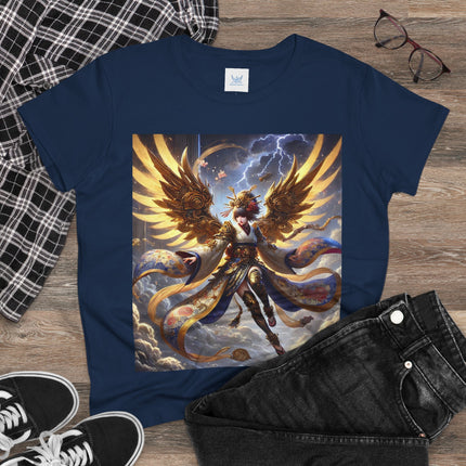 Valkyrie Descending Through Storm Cotton Tee
