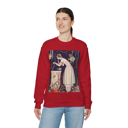 L'Etourdissant Petit Poisson (The Dazzling Little Fish) by George Barbier Heavy Blend™ Crewneck Sweatshirt