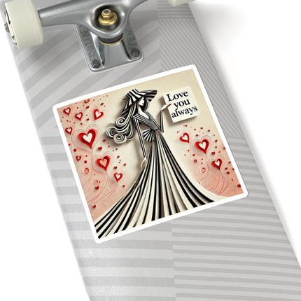Love You Always Kiss-Cut Stickers (4 Sizes)