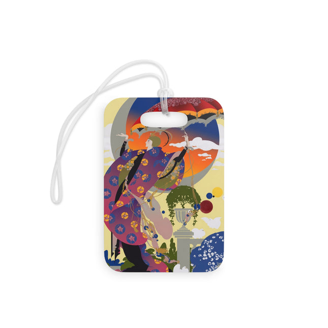 Sunset Butterfly Kimono Luggage Tag – Elegant Dream & Vibrant Grace