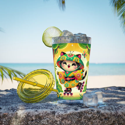 Firefly Dance on Wheels Sunsplash Tumbler with Straw, 16oz