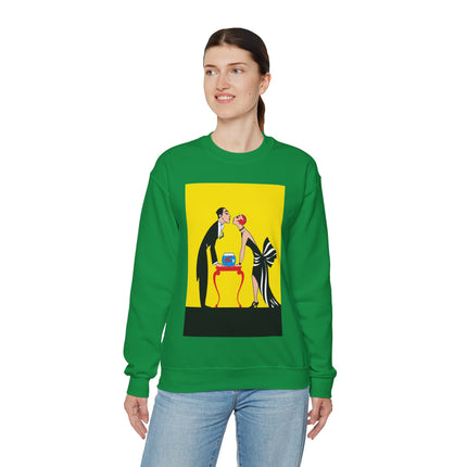 A Moment of Elegance: A Passionate Embrace Amidst Golden Splendor Heavy Blend™ Crewneck Sweatshirt