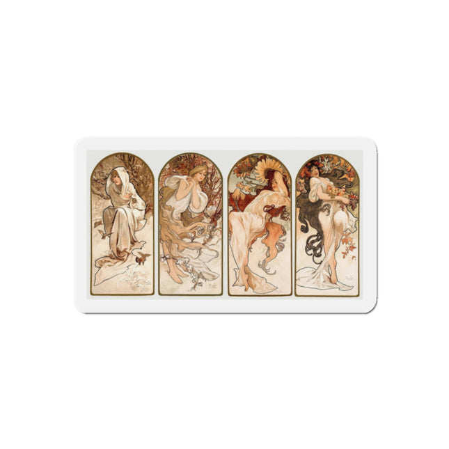 The Seasons by Alphonse Maria Mucha Die-Cut Magnets (5 Sizes)