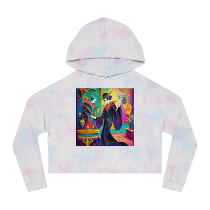 Phantoms of Elegance Women’s Cropped Hooded Sweatshirt