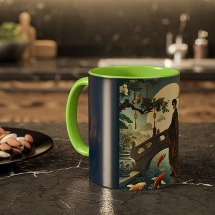 Moonlit Bridge Gentleman Colorful Mug – Imperial Serenity & Moonlit Harmony