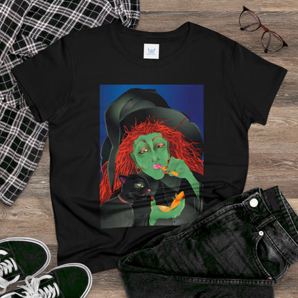 Mirror, Mirror A Witch's Touch Women's Midweight Cotton Tee