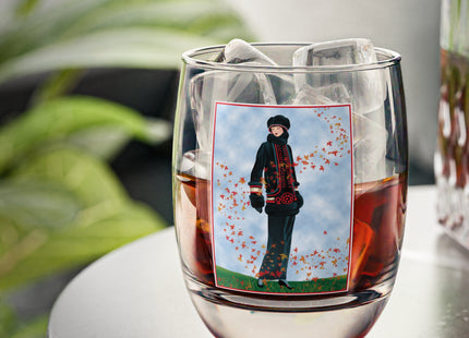 Elegance in Autumn Whiskey Glass