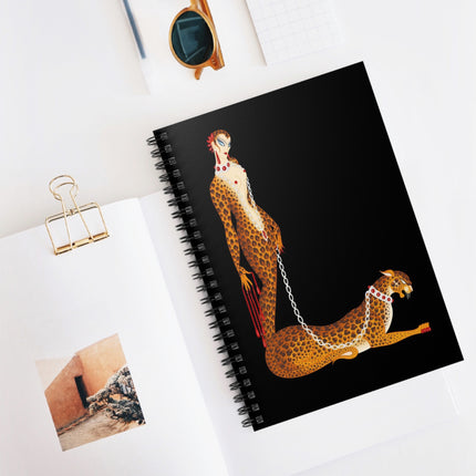 Leopard Queen Spiral Notebook – Art Deco Glamour & Wild Elegance