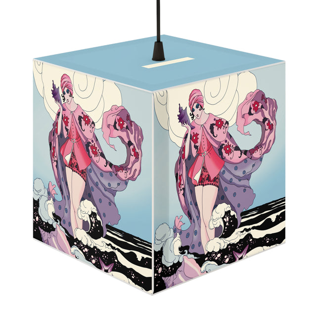 Goddess of the Swirling Sea Light Cube Lamp