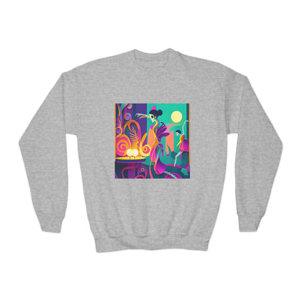 Dance of the Skeleton Ballerinas Youth Crewneck Sweatshirt