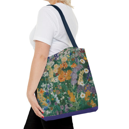 Flowers on the Mountain by August Babberger Tote Bag (AOP)