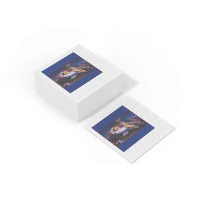 Slumbering Fairy on a Mushroom White Coined Napkins