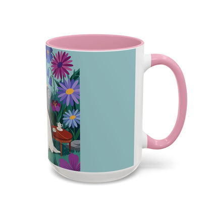 The Lady Of The Garden Tea Colorful Mugs – Art Deco Floral Elegance