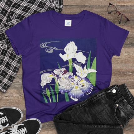 Irises by Kogyo Tsukioka Women's Midweight Cotton Tee