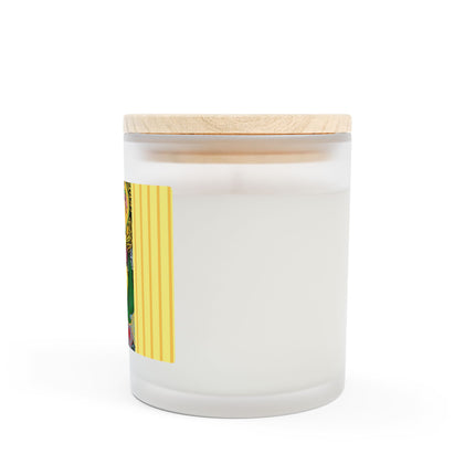 Enchanted Pansy Elegance Frosted Glass Candle, 11oz