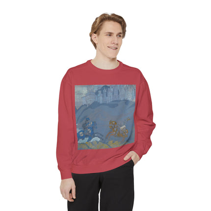 The Duel by Nicholas Roerich Unisex Garment-Dyed Sweatshirt