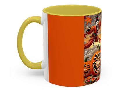 Halloween Rabbit’s Kabuki Jack-o’-Lanterns Colorful Mugs (11oz, 15oz)