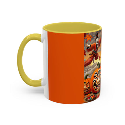 Halloween Rabbit’s Kabuki Jack-o’-Lanterns Colorful Mugs (11oz, 15oz)