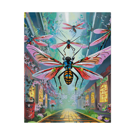 Neon Swarm Matte Canvas, Stretched, 0.75"