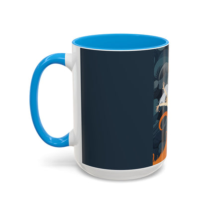 Flame of the Tempest Colorful Mugs – Fiery Storm & Dramatic Elegance