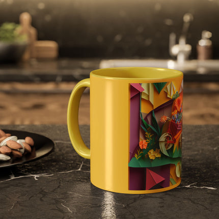 Origami Bicycle Colorful Mugs (11oz, 15oz)