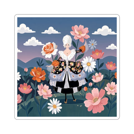 🌸🎀 The Grand Floral Promenade Kiss-Cut Stickers – Art Deco Fashion Fantasy