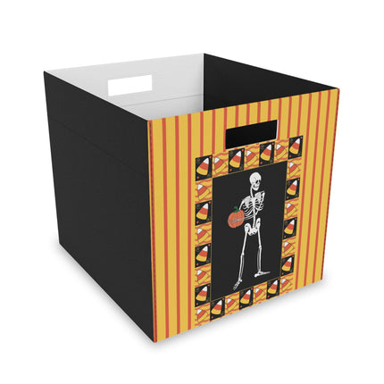 Candy Corn Skeleton Felt Storage Box