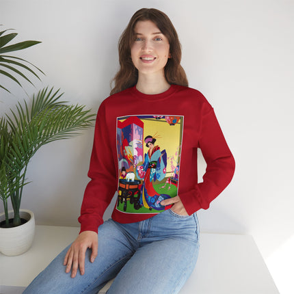 A Timeless Journey by Umberto Brunelleschi Heavy Blend™ Crewneck Sweatshirt
